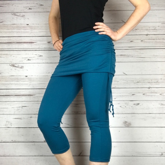 Prana Teal Remy Fitted Skirt Leggings 
